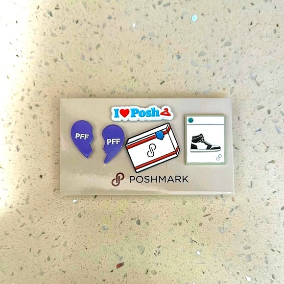 Poshmark Enamel Pin Set - Purple and - Picture 1 of 2